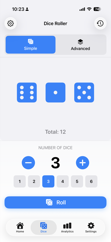RoundsKeeper analytics view
