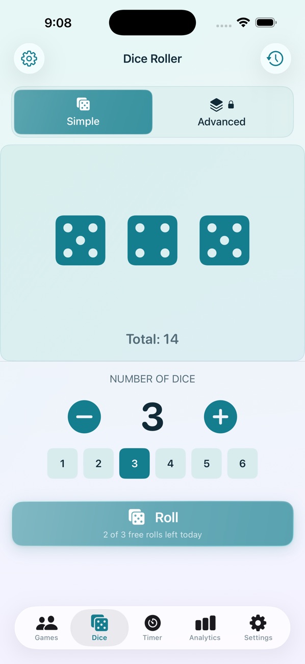 RoundsKeeper dice roller